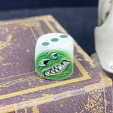 Maxbell Halloween Decoration Dice Gift Toy Prop Monster Dice for Halloween Pub Party Green face