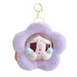 Maxbell Push Keychain Doll Cartoon Girl Flower Stuffed Doll for Valentine Gifts Toys