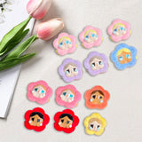 Maxbell 12 Pieces Plush Doll Keychain Flower Key Pendant for Key Year Gifts