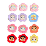 Maxbell 12 Pieces Plush Doll Keychain Flower Key Pendant for Key Year Gifts
