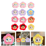 Maxbell 12 Pieces Plush Doll Keychain Flower Key Pendant for Key Year Gifts