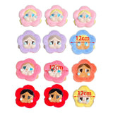 Maxbell 12 Pieces Plush Doll Keychain Flower Key Pendant for Key Year Gifts