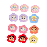 Maxbell 12 Pieces Plush Doll Keychain Flower Key Pendant for Key Year Gifts