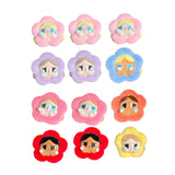 Maxbell 12 Pieces Plush Doll Keychain Flower Key Pendant for Key Year Gifts