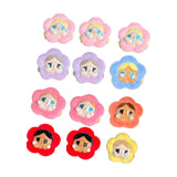 Maxbell 12 Pieces Plush Doll Keychain Flower Key Pendant for Key Year Gifts