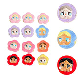 Maxbell 12 Pieces Plush Doll Keychain Flower Key Pendant for Key Year Gifts