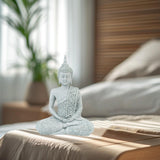 Maxbell Seated Buddha Statue Buddhism Spiritual Decor for Shops Tabletop Decorations B
