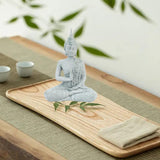 Maxbell Seated Buddha Statue Buddhism Spiritual Decor for Shops Tabletop Decorations C