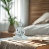 Maxbell Seated Buddha Statue Buddhism Spiritual Decor for Shops Tabletop Decorations C