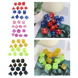 Maxbell 14 Pieces Polyhedral Dices D4-d20 for Board Game Role Playing Game Card Game Style A