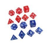 Maxbell 14 Pieces Polyhedral Dices D4-d20 for Board Game Role Playing Game Card Game Style A