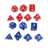 Maxbell 14 Pieces Polyhedral Dices D4-d20 for Board Game Role Playing Game Card Game Style A
