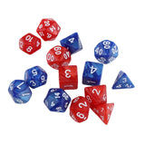 Maxbell 14 Pieces Polyhedral Dices D4-d20 for Board Game Role Playing Game Card Game Style A