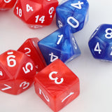 Maxbell 14 Pieces Polyhedral Dices D4-d20 for Board Game Role Playing Game Card Game Style A