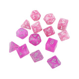 Maxbell 14 Pieces Polyhedral Dices D4-d20 for Board Game Role Playing Game Card Game Style B