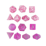 Maxbell 14 Pieces Polyhedral Dices D4-d20 for Board Game Role Playing Game Card Game Style B