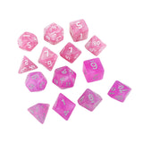 Maxbell 14 Pieces Polyhedral Dices D4-d20 for Board Game Role Playing Game Card Game Style B