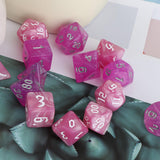 Maxbell 14 Pieces Polyhedral Dices D4-d20 for Board Game Role Playing Game Card Game Style B
