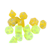 Maxbell 14 Pieces Polyhedral Dices D4-d20 for Board Game Role Playing Game Card Game Style C