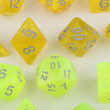 Maxbell 14 Pieces Polyhedral Dices D4-d20 for Board Game Role Playing Game Card Game Style C