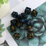 Maxbell 14 Pieces Polyhedral Dices D4-d20 for Board Game Role Playing Game Card Game Style D