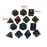Maxbell 14 Pieces Polyhedral Dices D4-d20 for Board Game Role Playing Game Card Game Style D