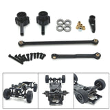 Maxbell Servo Link Rod Supply Upgrade Parts RC Steering Components for D90 MN78 1/12 black