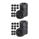 Maxbell 4 Pieces Truck Tires 1/10 Large Footprint Vehicle Tires for W183 DIY Crawler style A