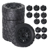 Maxbell 4 Pieces Truck Tires 1/10 Large Footprint Vehicle Tires for W183 DIY Crawler style A