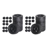 Maxbell 4 Pieces Truck Tires 1/10 Large Footprint Vehicle Tires for W183 DIY Crawler style A