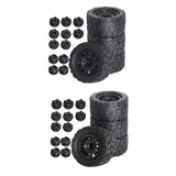 Maxbell 4 Pieces Truck Tires 1/10 Large Footprint Vehicle Tires for W183 DIY Crawler style A