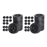 Maxbell 4 Pieces Truck Tires 1/10 Large Footprint Vehicle Tires for W183 DIY Crawler style A