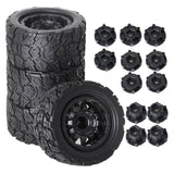 Maxbell 4 Pieces Truck Tires 1/10 Large Footprint Vehicle Tires for W183 DIY Crawler style B