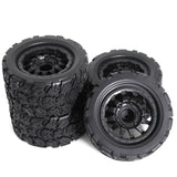 Maxbell 4 Pieces Truck Tires 1/10 Large Footprint Vehicle Tires for W183 DIY Crawler style B