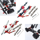 Maxbell 1:12 Scale RC Front and Rear Axle Housing Complete Axle Set for D90 MN98 D96 black