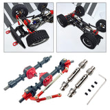 Maxbell 1:12 Scale RC Front and Rear Axle Housing Complete Axle Set for D90 MN98 D96 black