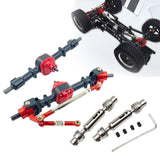Maxbell 1:12 Scale RC Front and Rear Axle Housing Complete Axle Set for D90 MN98 D96 black