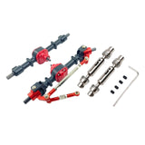 Maxbell 1:12 Scale RC Front and Rear Axle Housing Complete Axle Set for D90 MN98 D96 black