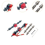 Maxbell 1:12 Scale RC Front and Rear Axle Housing Complete Axle Set for D90 MN98 D96 black