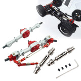 Maxbell 1:12 Scale RC Front and Rear Axle Housing Complete Axle Set for D90 MN98 D96 silver