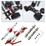 Maxbell 1:12 Scale RC Front and Rear Axle Housing Complete Axle Set for D90 MN98 D96 silver
