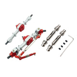 Maxbell 1:12 Scale RC Front and Rear Axle Housing Complete Axle Set for D90 MN98 D96 silver
