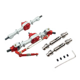 Maxbell 1:12 Scale RC Front and Rear Axle Housing Complete Axle Set for D90 MN98 D96 silver
