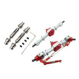 Maxbell 1:12 Scale RC Front and Rear Axle Housing Complete Axle Set for D90 MN98 D96 silver