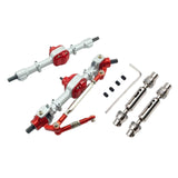 Maxbell 1:12 Scale RC Front and Rear Axle Housing Complete Axle Set for D90 MN98 D96 silver