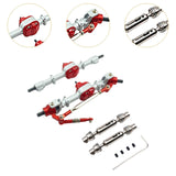 Maxbell 1:12 Scale RC Front and Rear Axle Housing Complete Axle Set for D90 MN98 D96 silver