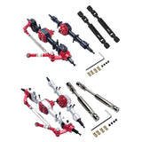 Maxbell 1:12 RC Car Front and Rear Axle Set Sturdy Spare Parts for MN78 LC79 Vehicle Silver