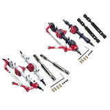 Maxbell 1:12 RC Car Front and Rear Axle Set Sturdy Spare Parts for MN78 LC79 Vehicle Silver