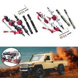 Maxbell 1:12 RC Car Front and Rear Axle Set Sturdy Spare Parts for MN78 LC79 Vehicle Silver