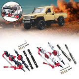 Maxbell 1:12 RC Car Front and Rear Axle Set Sturdy Spare Parts for MN78 LC79 Vehicle Silver